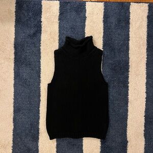 JCrew Black Sleeveless Turtleneck Sweater